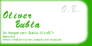 oliver bubla business card